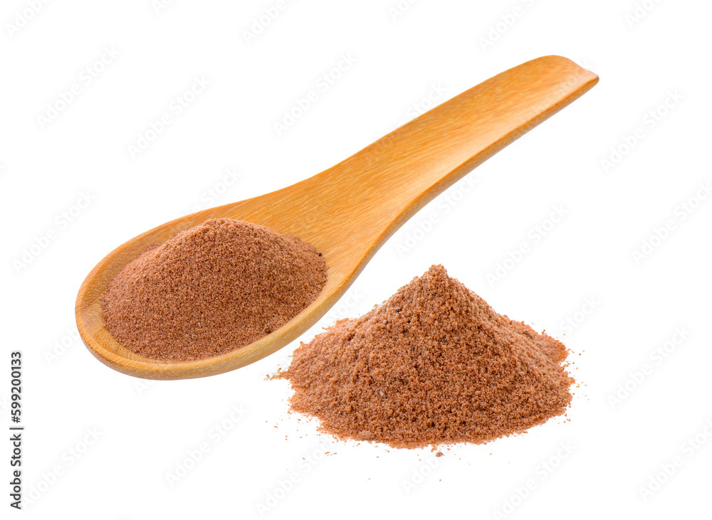 malt extract in wood spoon on transparent png