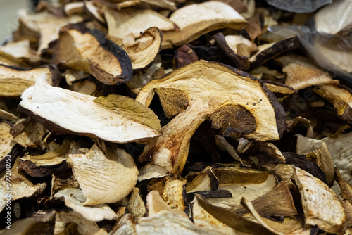 Dried sliced mushrooms for cooking