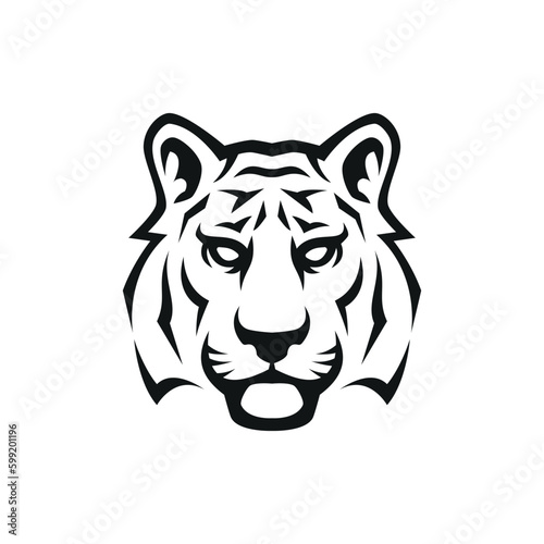 tiger head logo icon vector illustration