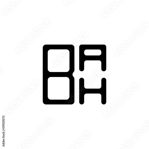 BAH letter logo abstract creative design. BAH unique design	