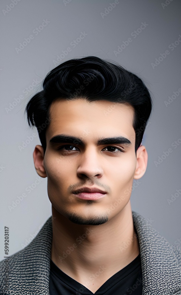 Portrait of a young man – Created with Generative AI technology Portrait of a young man – Created with Generative AI technology
