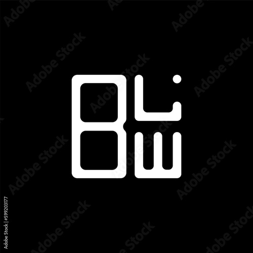 BLW letter logo abstract creative design. BLW unique design	