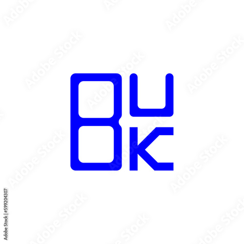 BUK letter logo abstract creative design. BUK unique design	