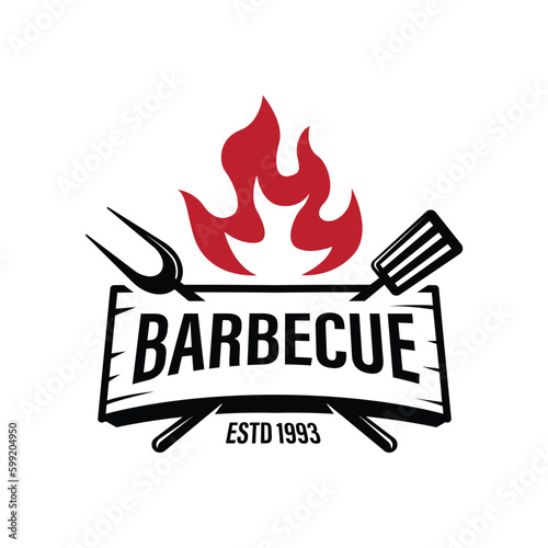 Vector barbecue logo template inspiration