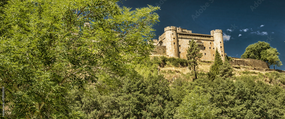Fototapeta premium Castle-Palace of the Counts of Benavente, Castle of Puebla de Sanabria, 15th Century Spanish Cultural Property, Puebla de Sanabria, Zamora, Castile and Leon, Spain, Europe