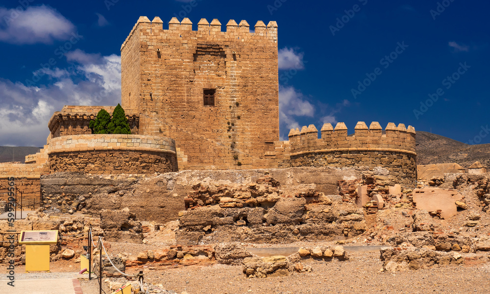 Monumental Complex of Alcazaba of Almería, Castle and Walls of Cerro of San Cristóbal, 15-16th Century Castle, Almería, Andalucía, Spain, Europe