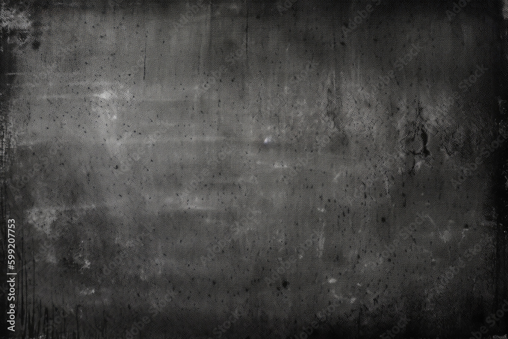 Fototapeta premium Dust scratches overlay. Old film effect. Dark aged texture with smeared faded stains pattern. Distressed grunge chalkboard design