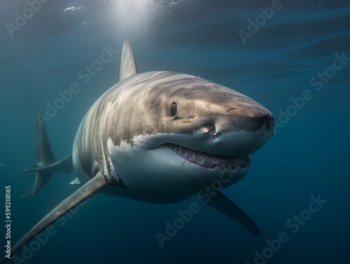 Stunning Gray Shark Encounter  AI Generated Generative AI