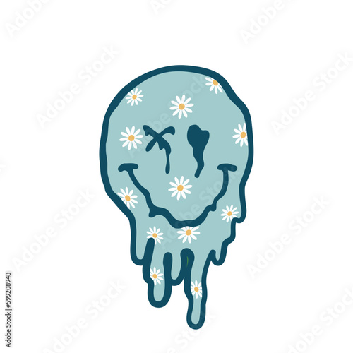 Melting smiley face