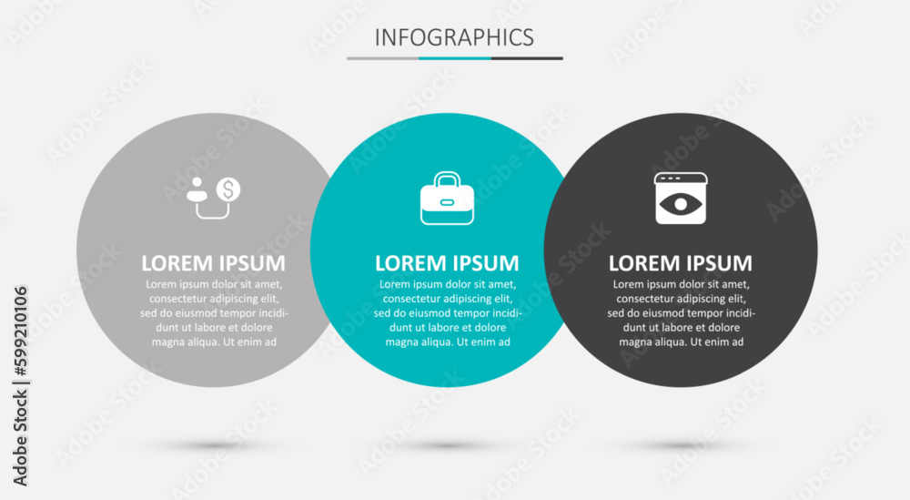 Set Briefcase, Human and money and Personal information collection. Business infographic template. Vector