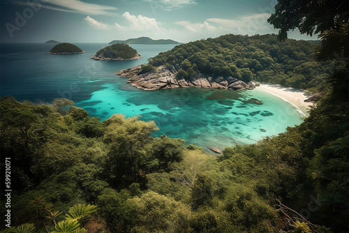 rainforest beach in the island © ProDesigner