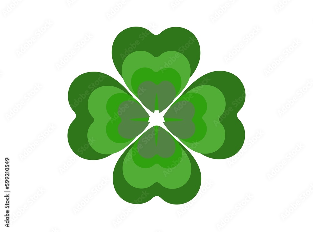 four leaf clover, green gradient flowers four leaf clover, green gradient flowers