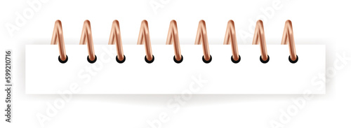 Bookbinder, spiral golden wire to connect pages