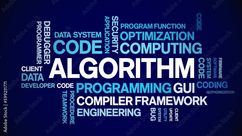 Algorithm animated tag word cloud;text design animation kinetic ...