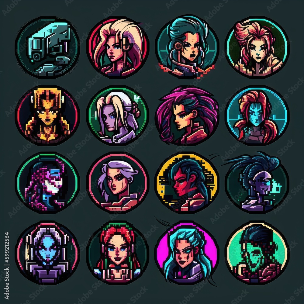 background cyberpunk character avatar ai generated background cyberpunk character avatar ai generated