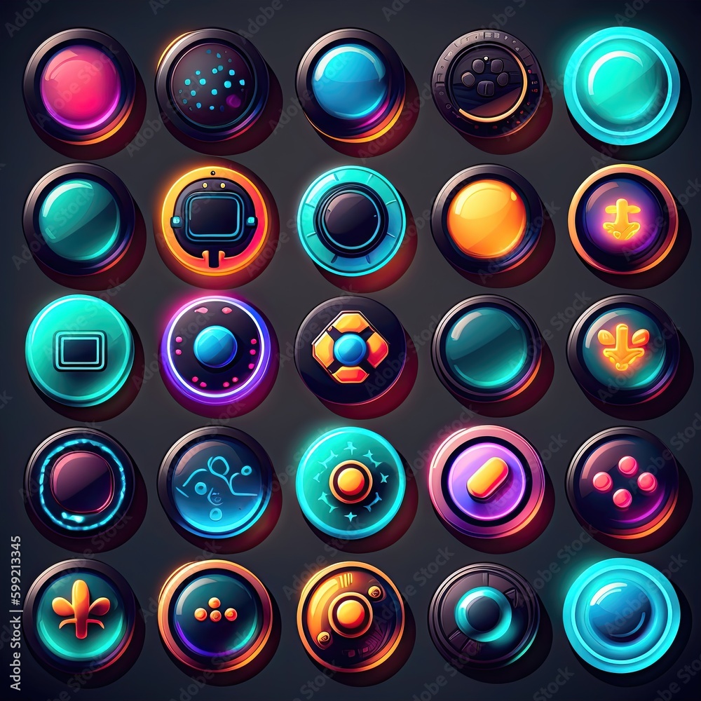 play round game button ai generated play round game button ai generated