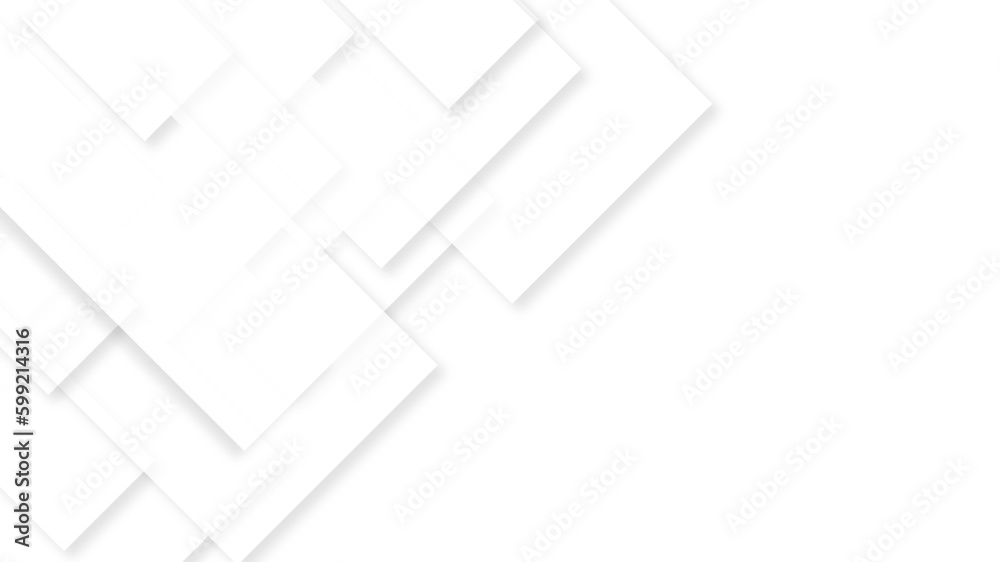 Gray and white geometric shape seamless architecture geometry tech abstract subtle background vector illustration. Abstract white and gray background with space for concept design technology.