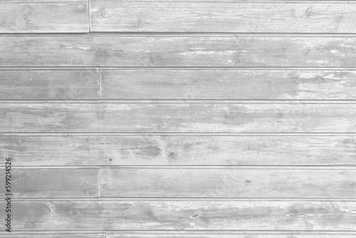 Old white wooden plank wall texture background