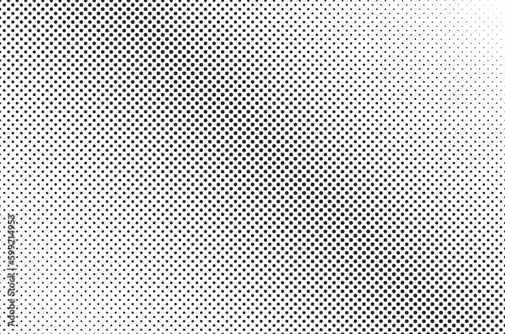 Halftone vector background. Monochrome halftone pattern. Abstract geometric dots background. Pop Art comic gradient black white texture. Design for presentation banner, poster, flyer, business card. Halftone vector background. Monochrome halftone pattern. Abstract geometric dots background. Pop Art comic gradient black white texture. Design for presentation banner, poster, flyer, business card.