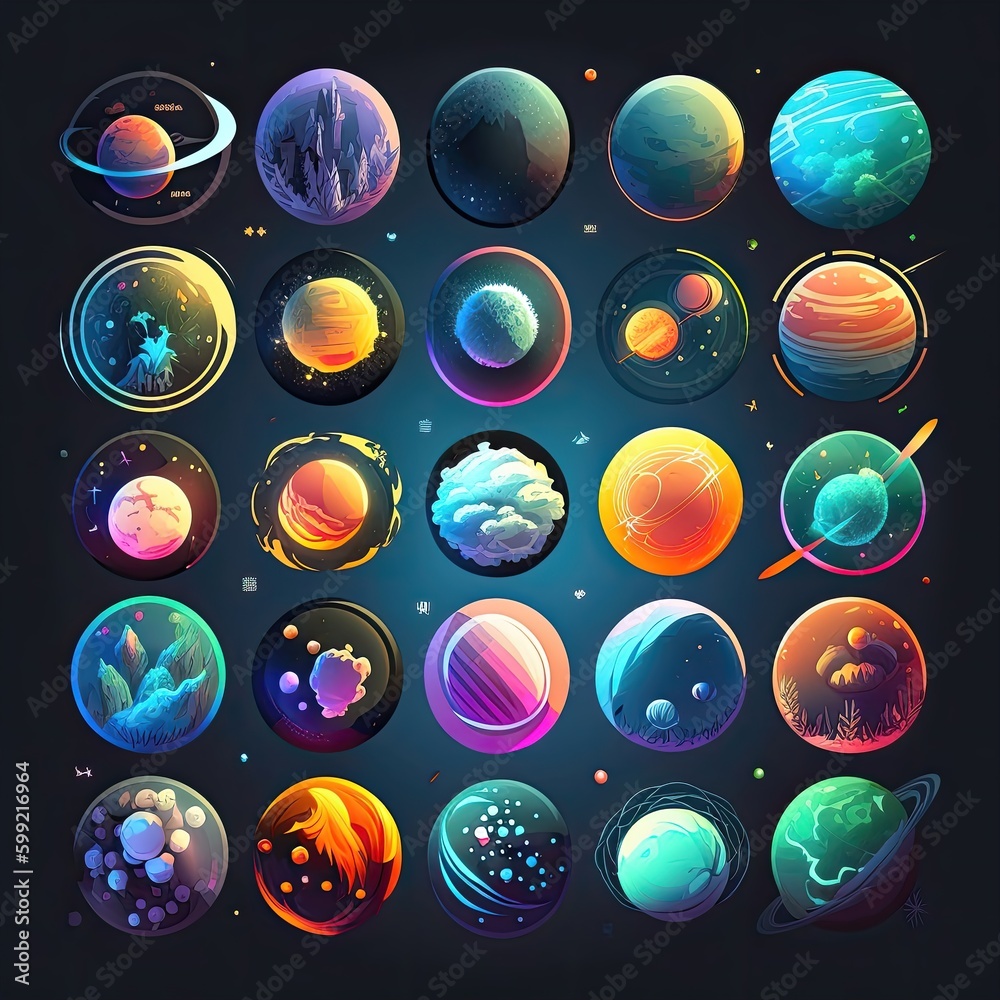 orbit planet space galaxy ai generated