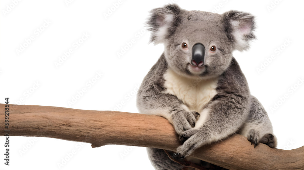 koala on a branch isolated transparent background png Stock ...
