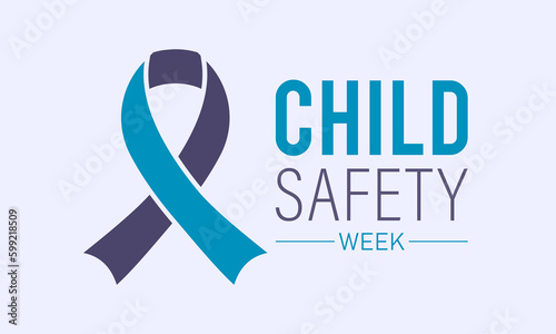 Child safety week awareness month concept observed in every year 6th-12th june. Child safety week vector template for banner, greeting card, poster with background. Vector illustration.