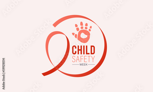 Child safety week awareness month concept observed in every year 6th-12th june. Child safety week vector template for banner, greeting card, poster with background. Vector illustration.