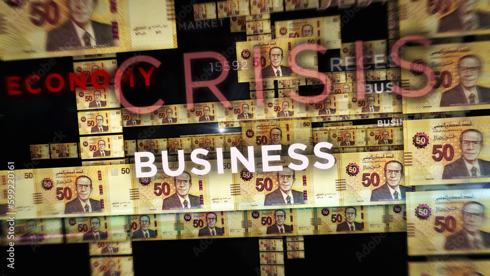 Obraz premium Tunisia Dinar growing pile of money concept 3d illustration