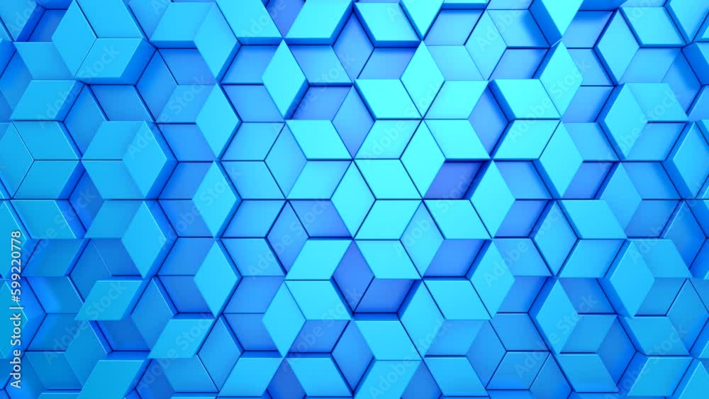 Background of Geometric Shapes. Abstract motion, loop, two color, 3d rendering, 4k resolution
