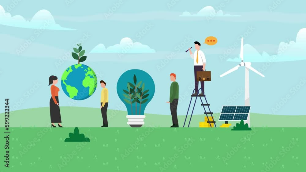 Sustainable - People care about planet ecology protect nature and ecology world earth day