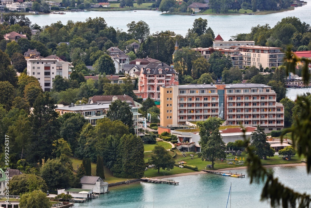 Fototapeta premium Hotels in Portschach am Worther See, Austria