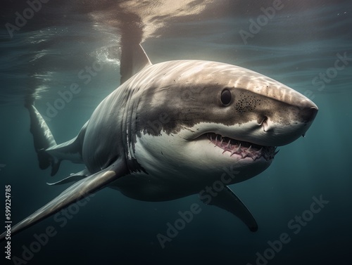 Stunning Gray Shark Encounter  AI Generated