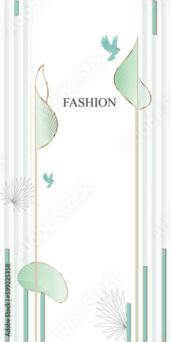 white and gold Luxury and fashion abstract background with leaf and petal abstract pearl and black background blue leaf emerald and gold abstract background display and stall background for shopping