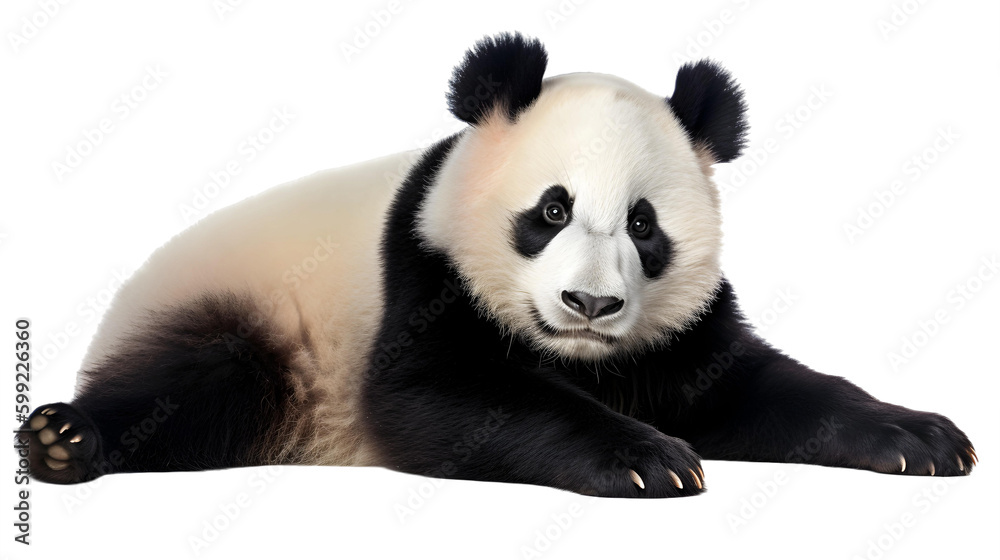 Panda isolated transparent background png Stock Illustration | Adobe Stock