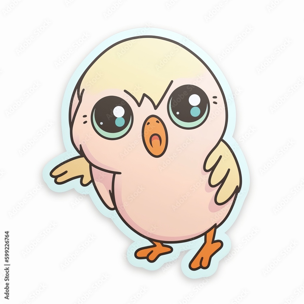A lovable and endearing chibi Birds sticker with a white background, radiating warmth and affection in their cute chibi form, birds sticker, Generative AI A lovable and endearing chibi Birds sticker with a white background, radiating warmth and affection in their cute chibi form, birds sticker, Generative AI