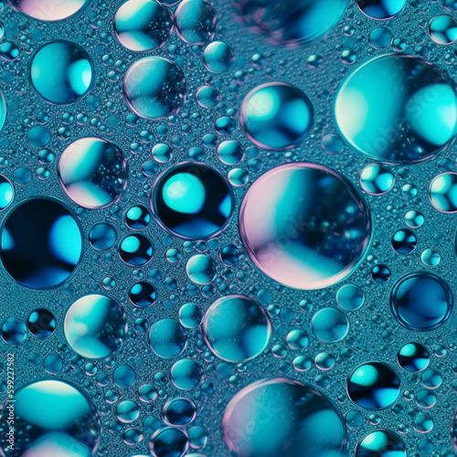 water drops, seamless pattern, Generative AI