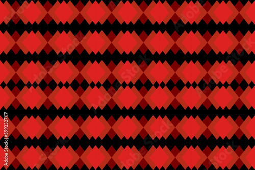vector of red diamonds arranged on black background. seamless pattern for wallpaper, page, cloth, fashion, carpet, wrapping paper.