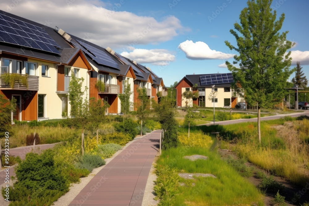 houses in thevillage , ai generative houses in thevillage , ai generative