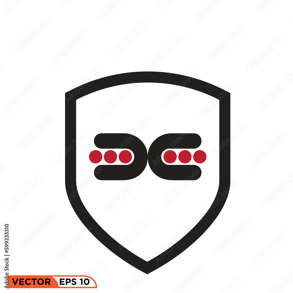Icon vector graphic of shield magnet logo