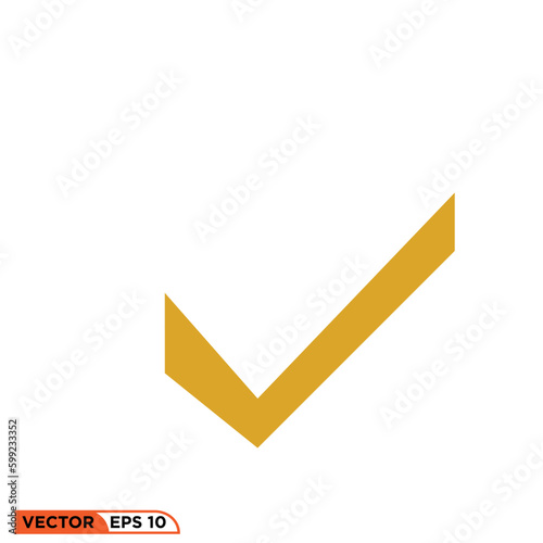 Icon vector graphic of Checkmark gold