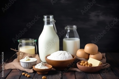 dairy products and milk, ai generative