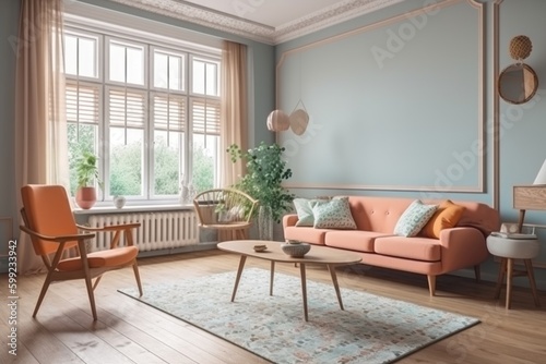 modern living room  ai generative