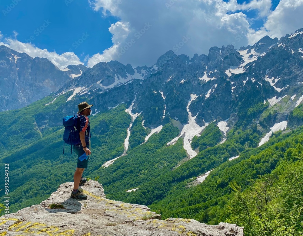 hiker in the mountains