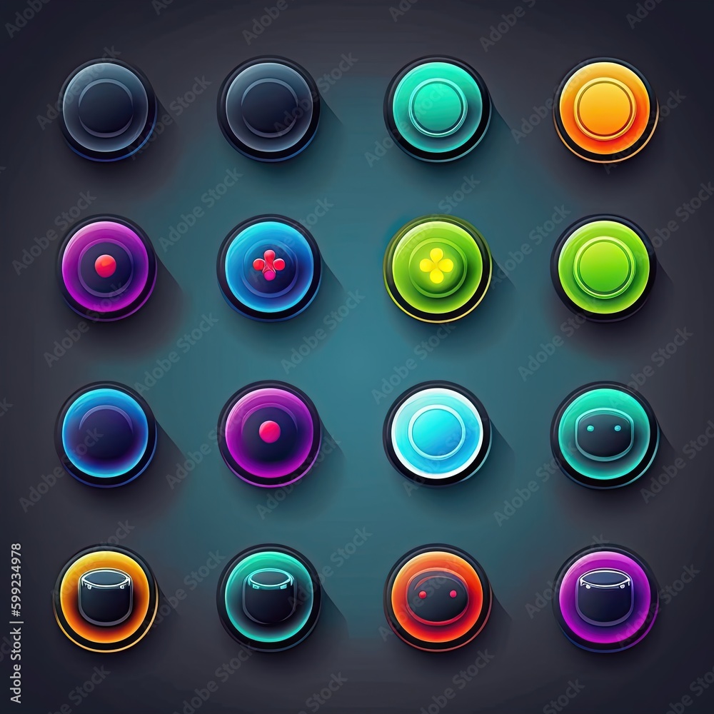 element round game button ai generated element round game button ai generated