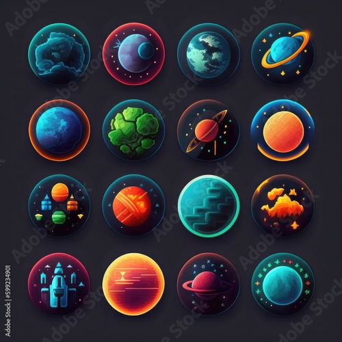 universe planet space galaxy ai generated