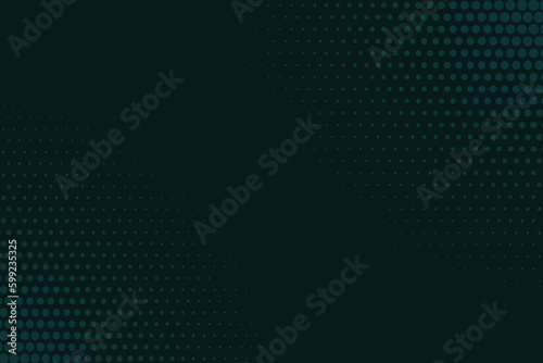 Abstract halftone dots.  Dots on dark green background.