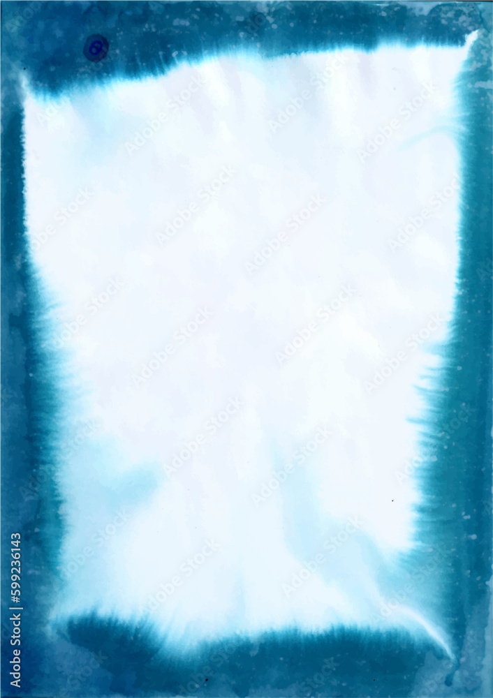 Fondo abstracto, marco de acuarela azul grunge con espacio para su texto o imagen.