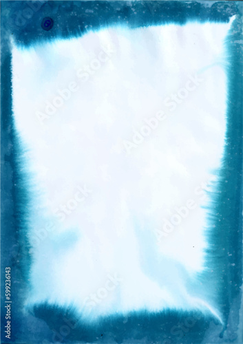 Fondo abstracto, marco de acuarela azul grunge con espacio para su texto o imagen.