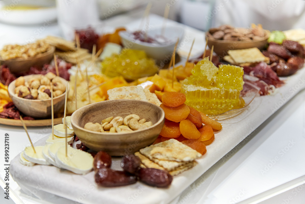 picada, entrada, frutas, salado, fresco