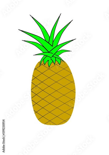 Pineapple simple graphic element